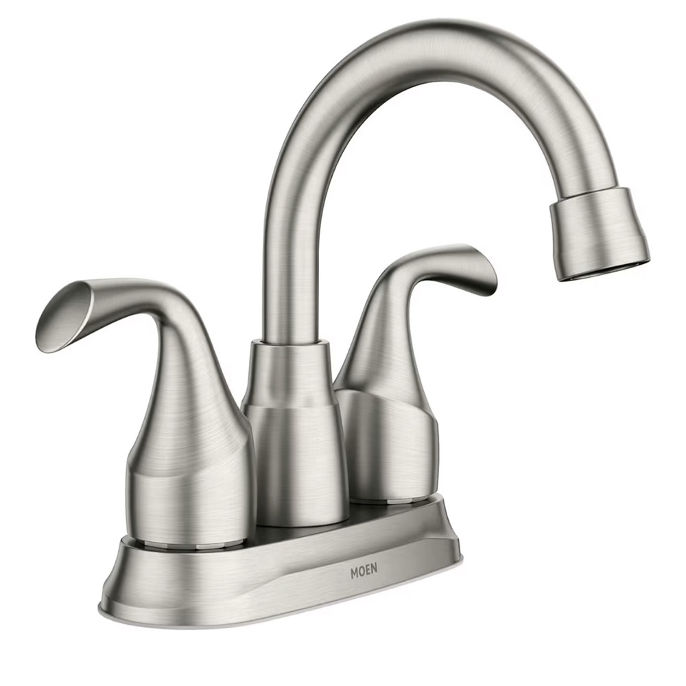 Moen Idora Spot Resist Brushed Nickel Two-Handle Centerset Bathroom Sink Faucet